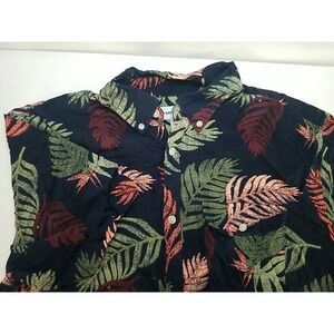 Old Navy Floral Hawaiian Shirt Mens Tropical Button Up Short Sleeve‎ Large Tall